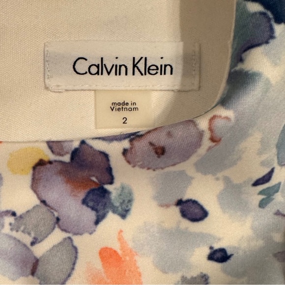 CALVIN KLEIN | Women’s | NWT | Sleeveless V-Neck A-Line Floral Dress | Size 2 - Picture 7 of 9